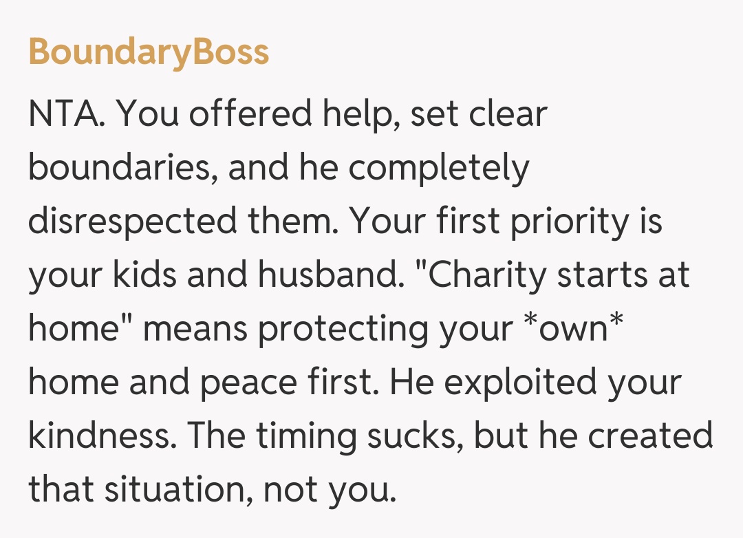 Comentariu de la BoundaryBoss