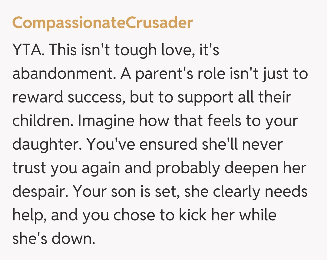 Comentariu de la CompassionateCrusader