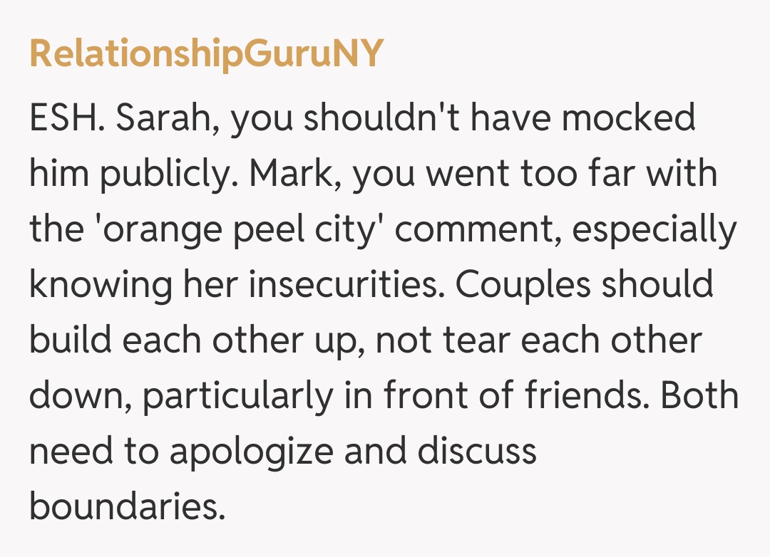 Comentariu de la RelationshipGuruNY