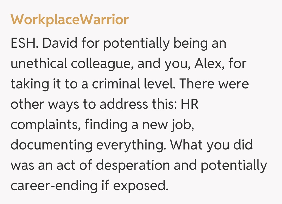 Comentariu de la WorkplaceWarrior