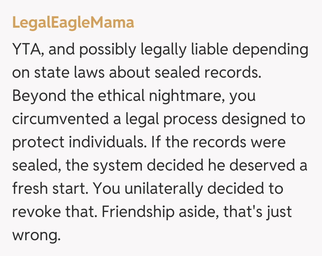 Comentariu de la LegalEagleMama