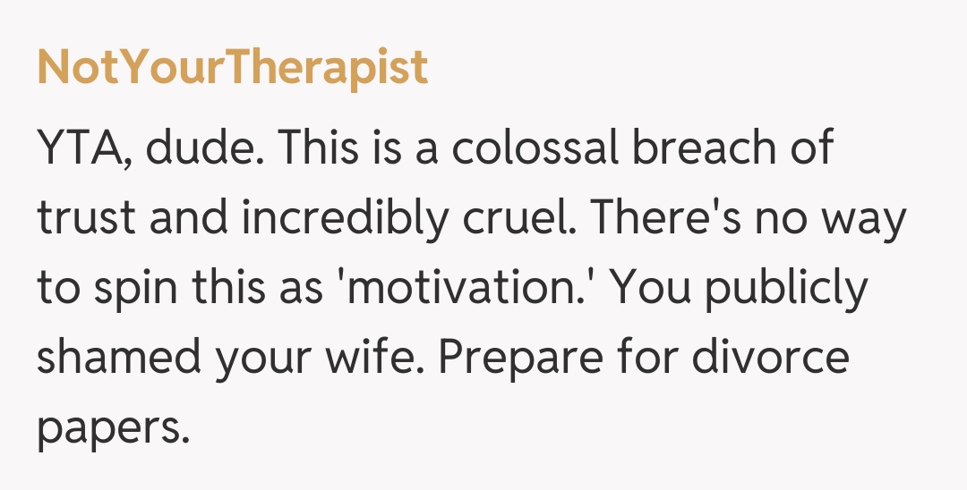 Comentariu de la NotYourTherapist