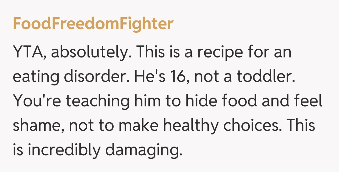 Comentariu de la FoodFreedomFighter
