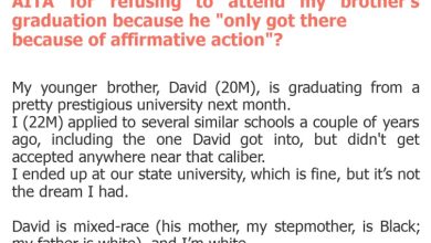 Photo of AITA for refusing to attend my brother’s graduation because he “only got there because of affirmative action”?