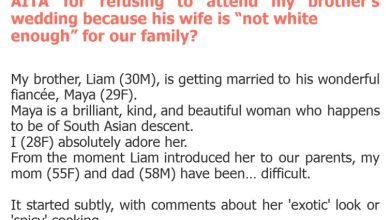 Photo of AITA for refusing to attend my brother’s wedding because his wife is “not white enough” for our family?