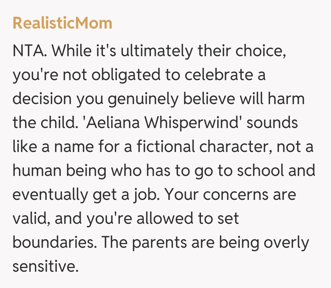 Comentariu de la RealisticMom