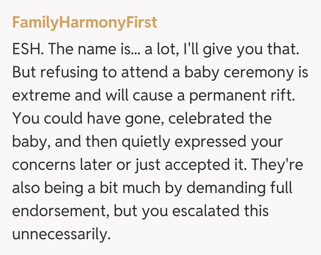 Comentariu de la FamilyHarmonyFirst