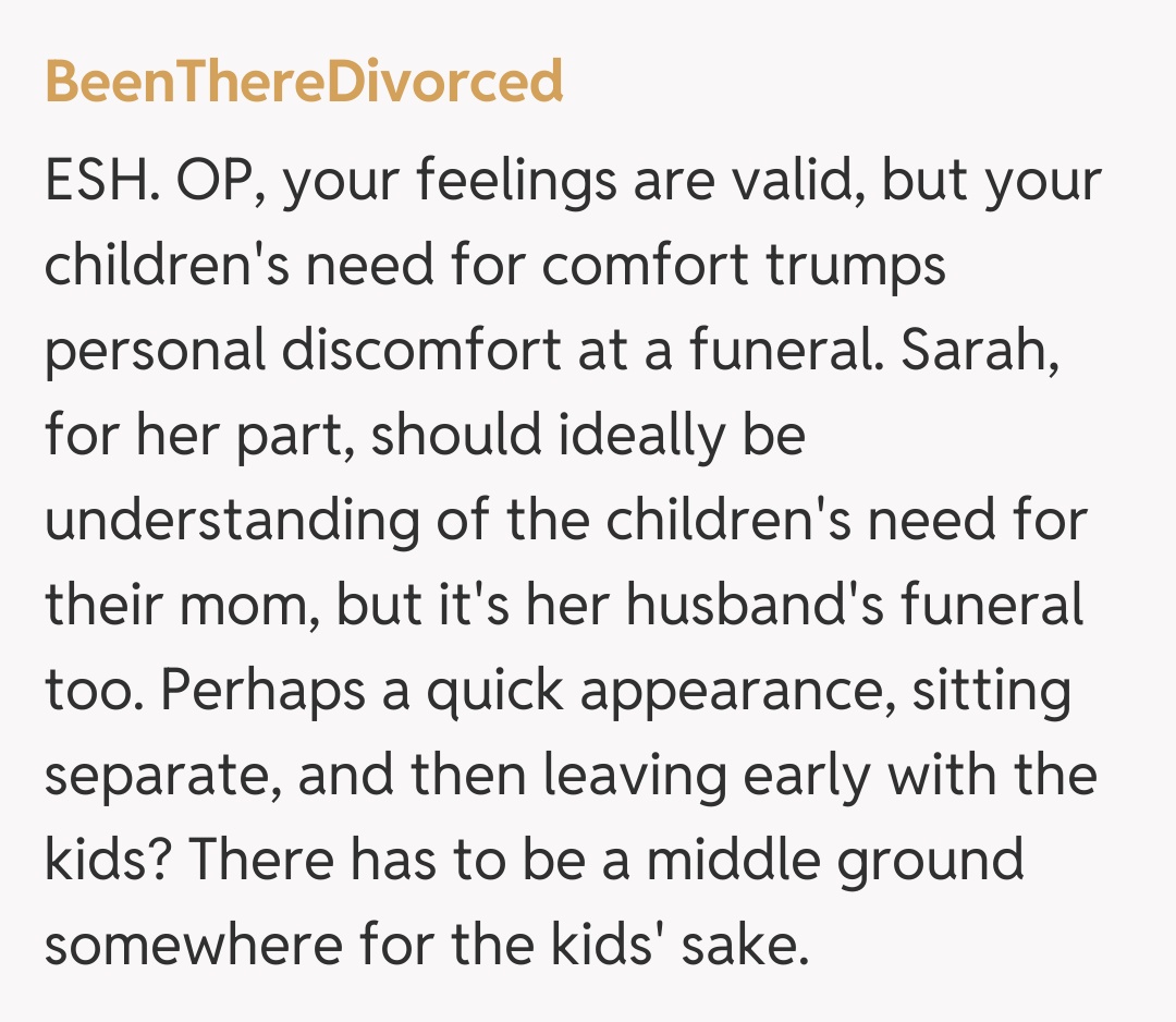 Comentariu de la BeenThereDivorced