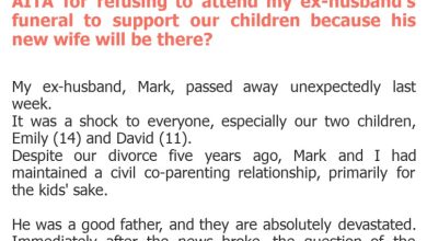 Photo of AITA for refusing to attend my ex-husband’s funeral to support our children because his new wife will be there?