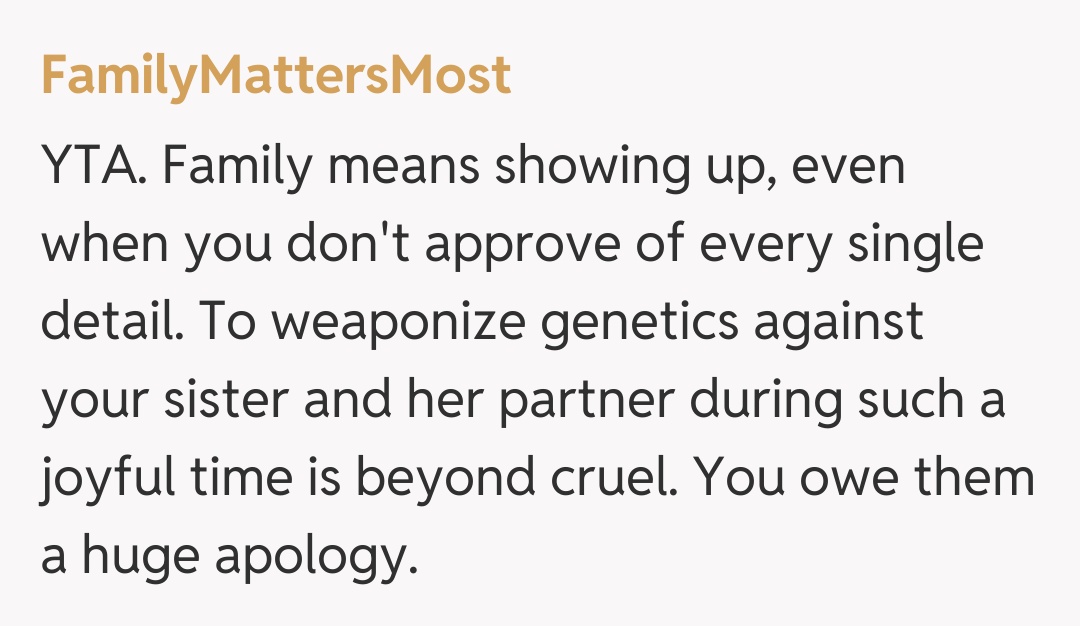 Comentariu de la FamilyMattersMost