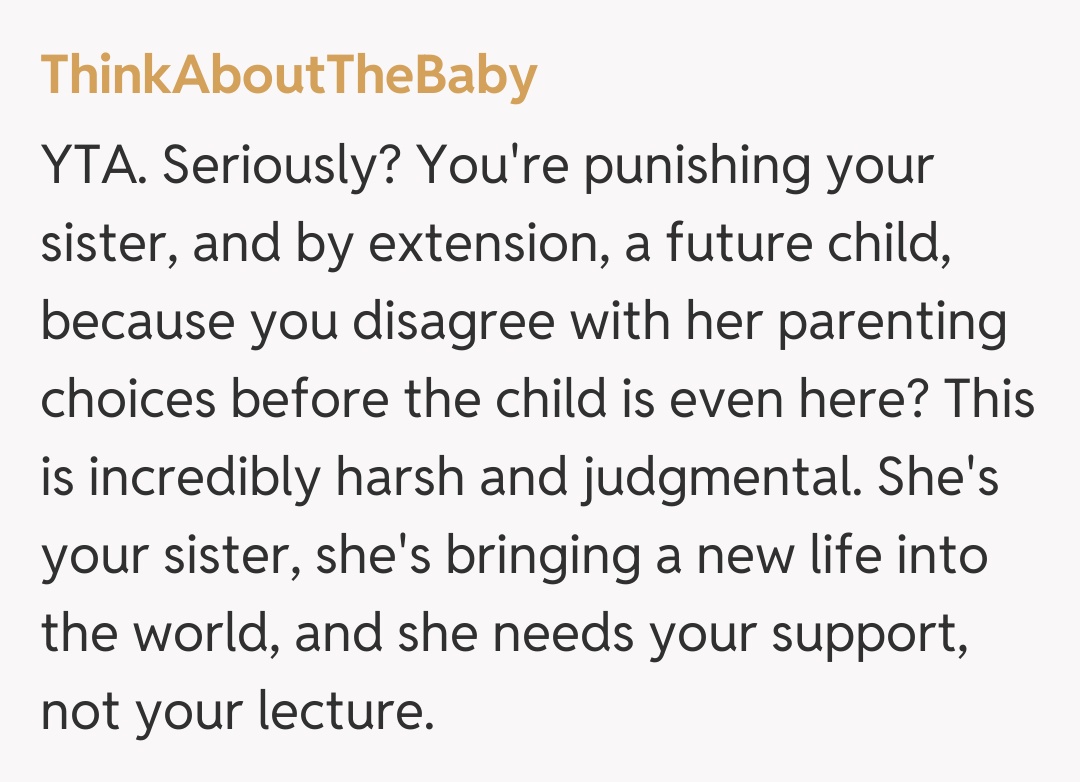 Comentariu de la ThinkAboutTheBaby