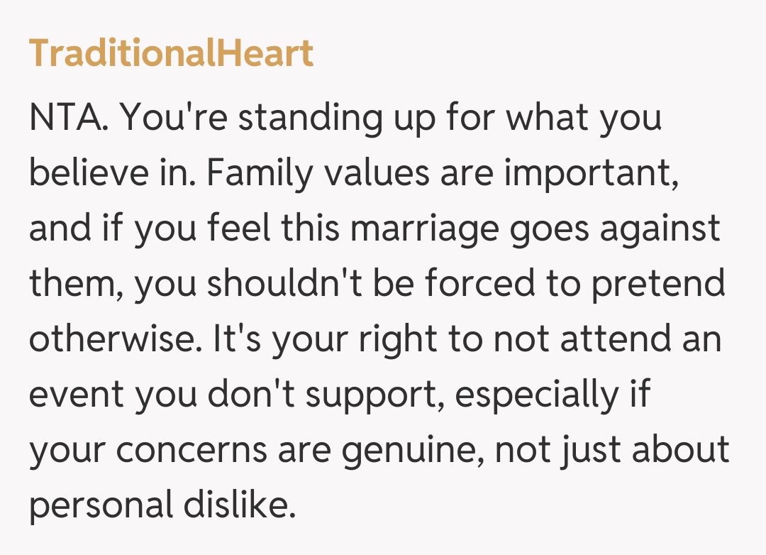 Comentariu de la TraditionalHeart