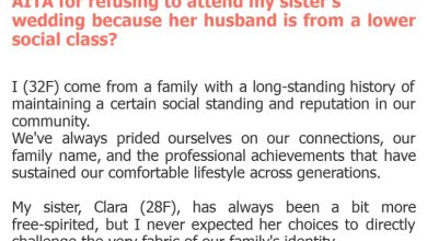 Photo of AITA for refusing to attend my sister’s wedding because her husband is from a lower social class?