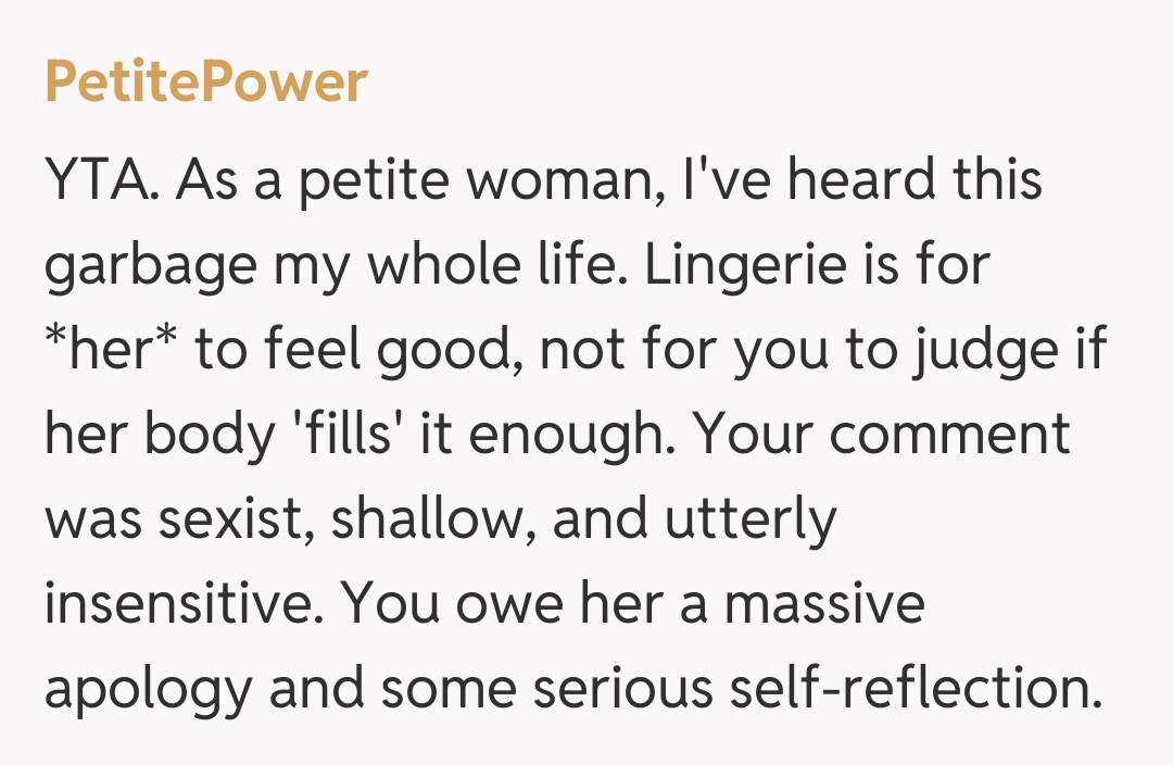 Comentariu de la PetitePower