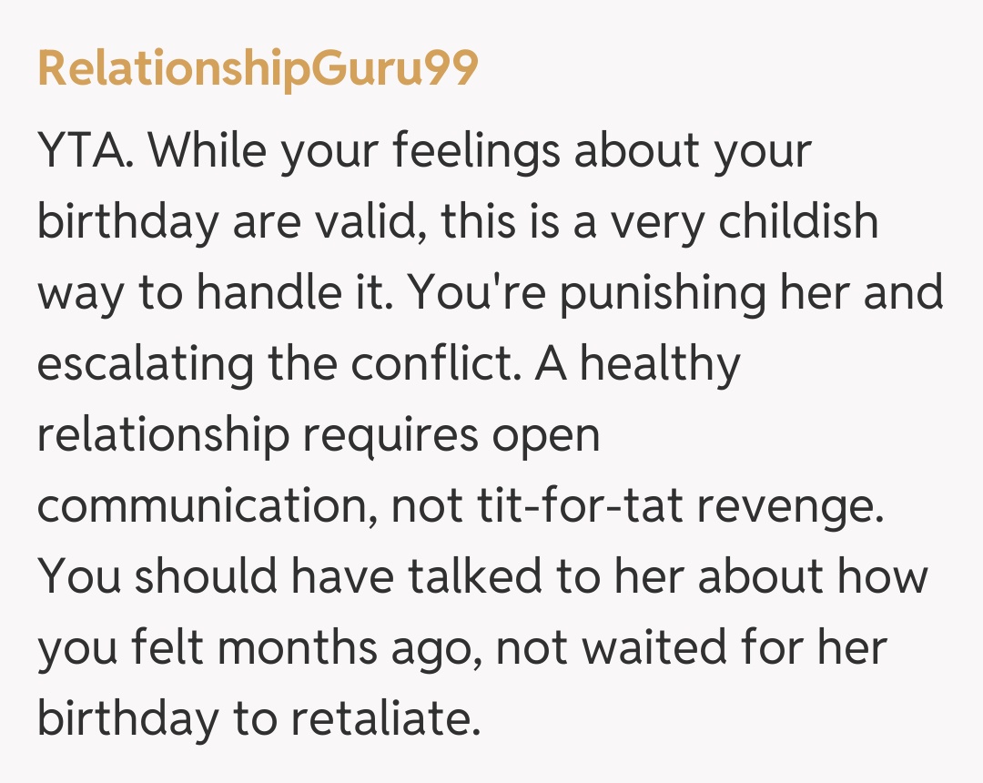 Comentariu de la RelationshipGuru99