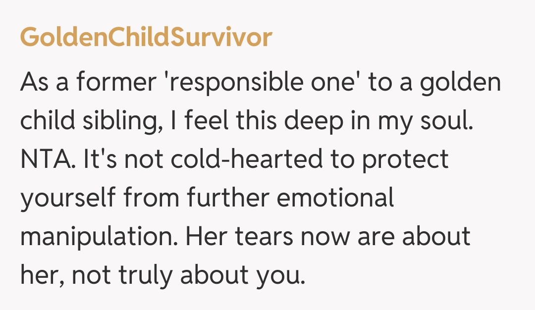 Comentariu de la GoldenChildSurvivor