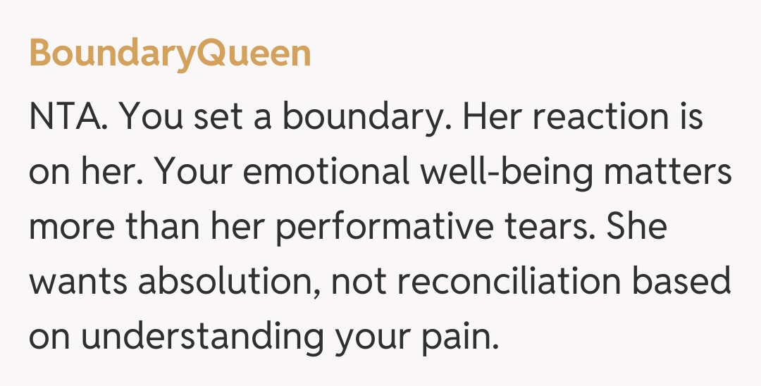 Comentariu de la BoundaryQueen