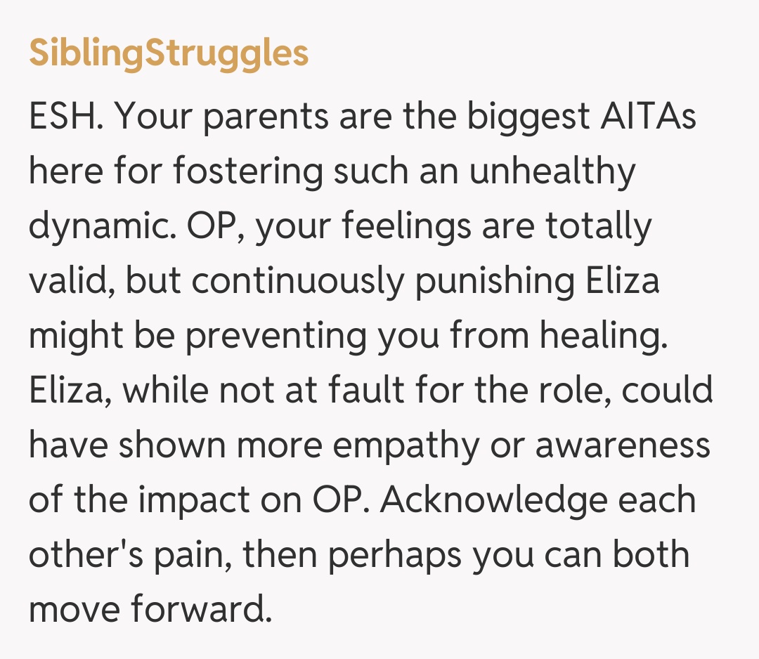 Comentariu de la SiblingStruggles