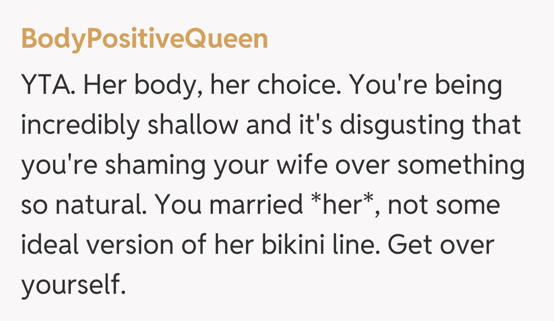 Comentariu de la BodyPositiveQueen