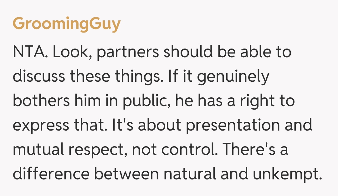 Comentariu de la GroomingGuy