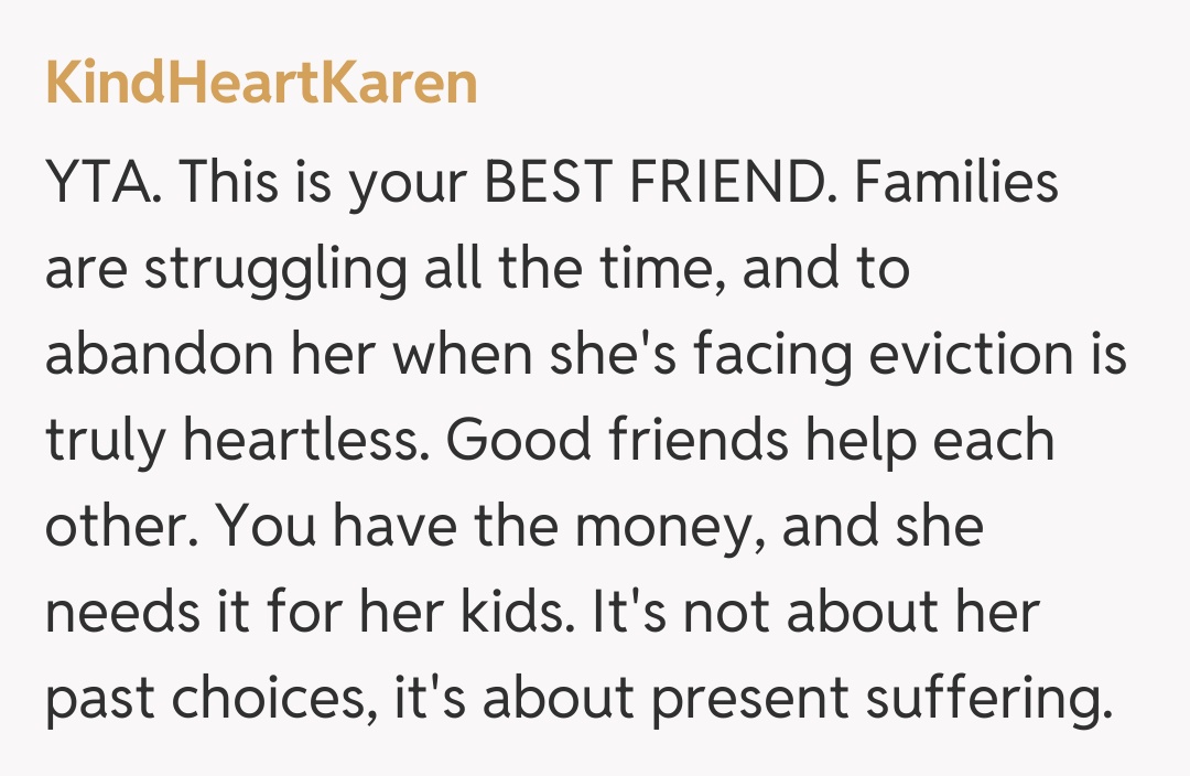 Comentariu de la KindHeartKaren