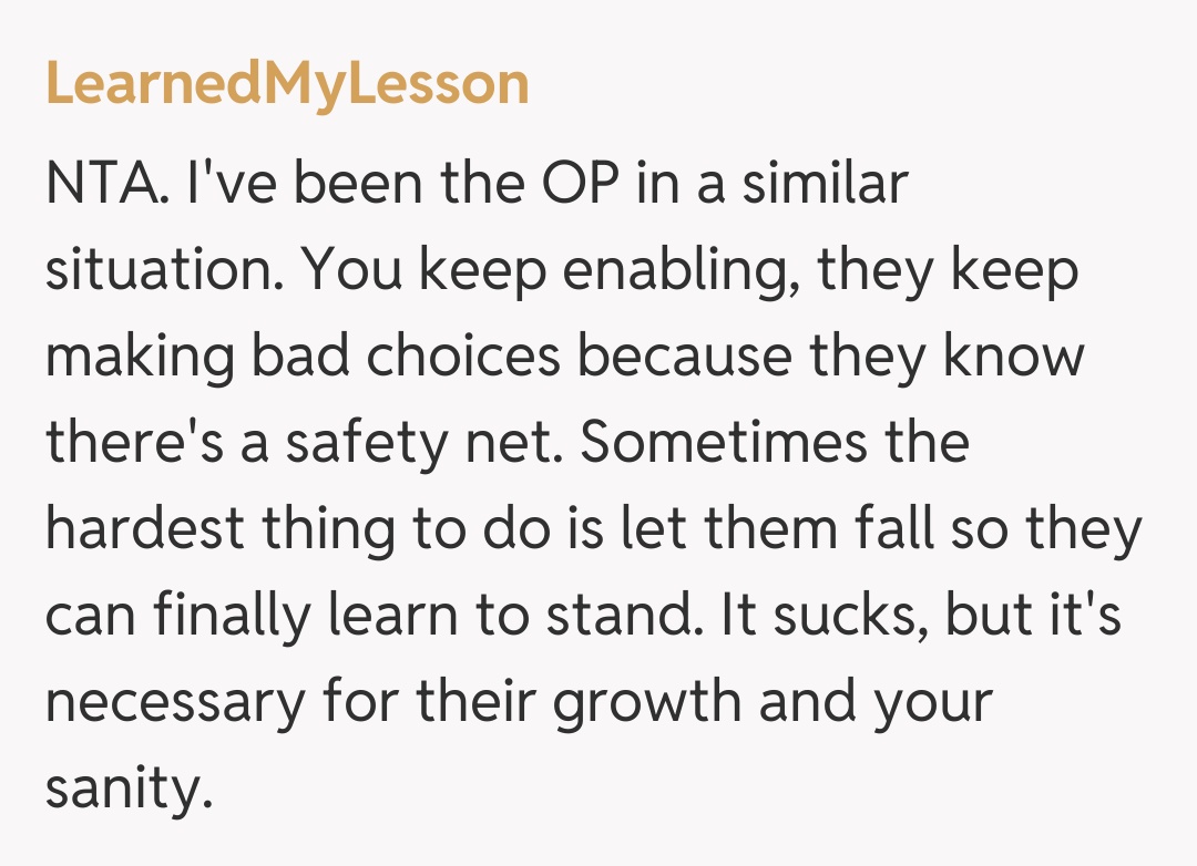 Comentariu de la LearnedMyLesson