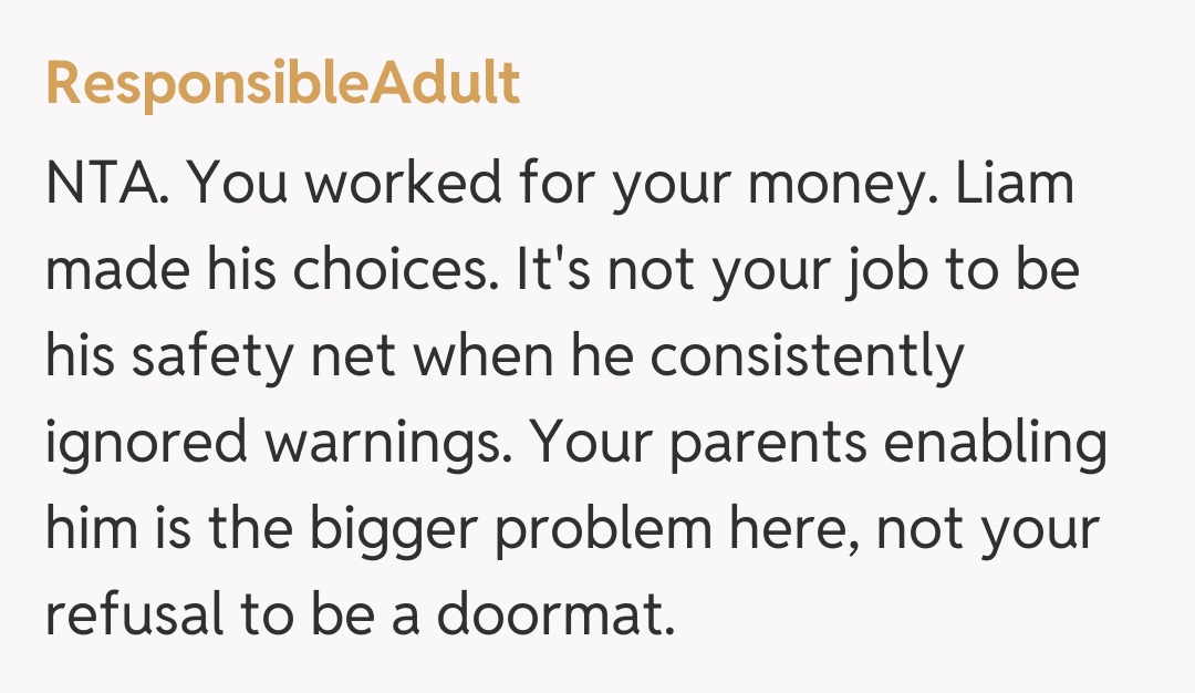 Comentariu de la ResponsibleAdult