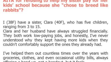 Photo of AITA for refusing to help my sister pay for her kids’ school because she “chose to breed like rabbits”?