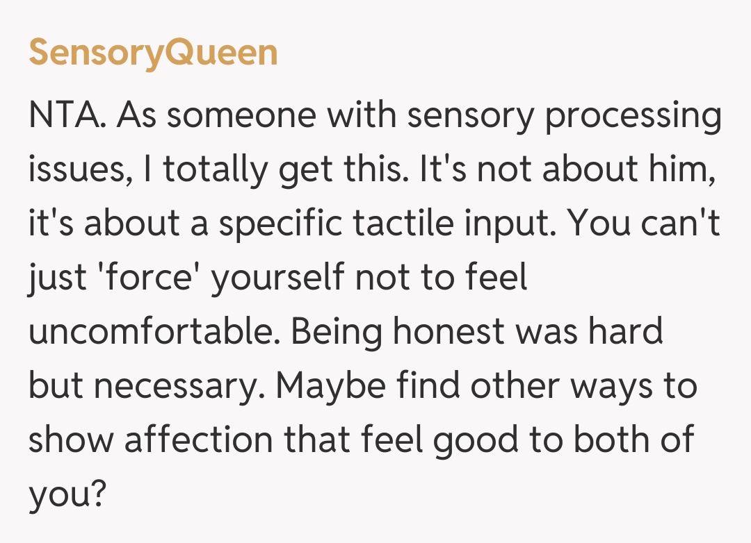 Comentariu de la SensoryQueen