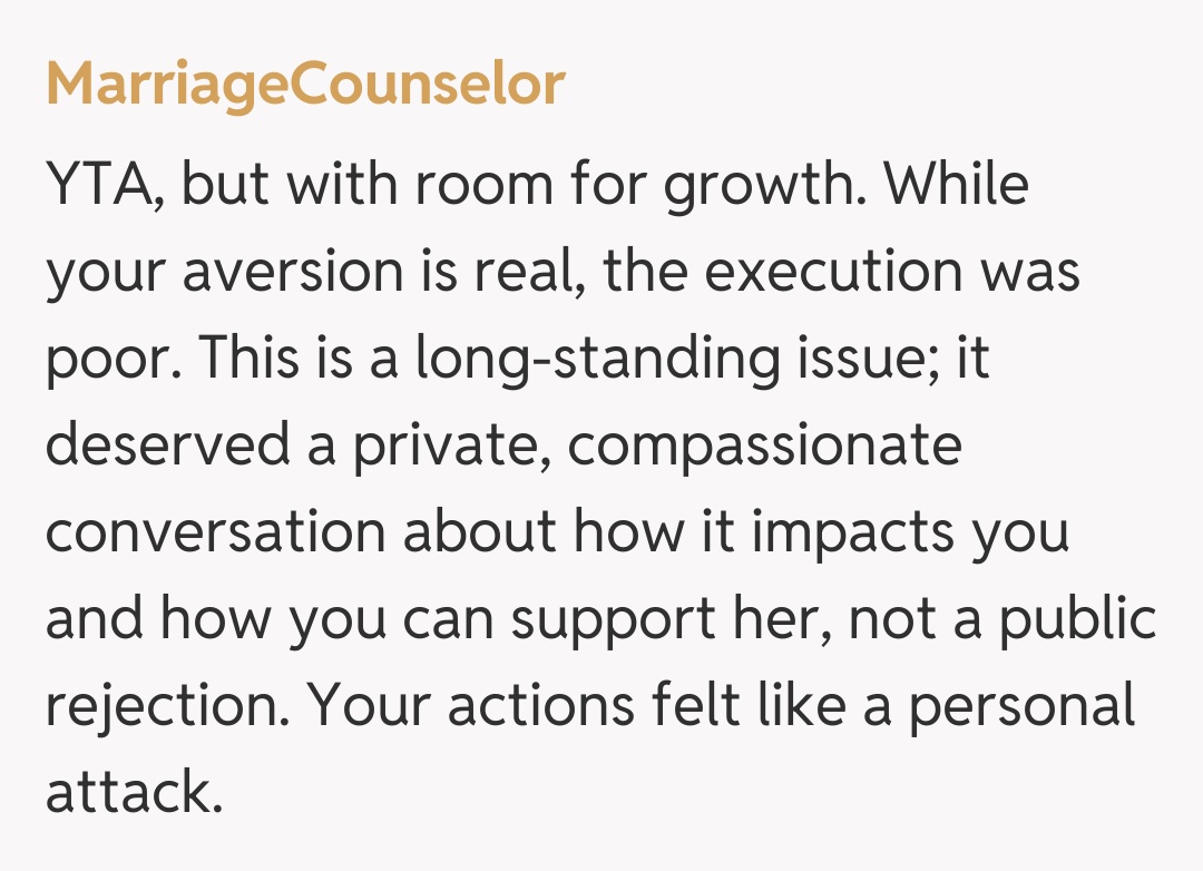 Comentariu de la MarriageCounselor