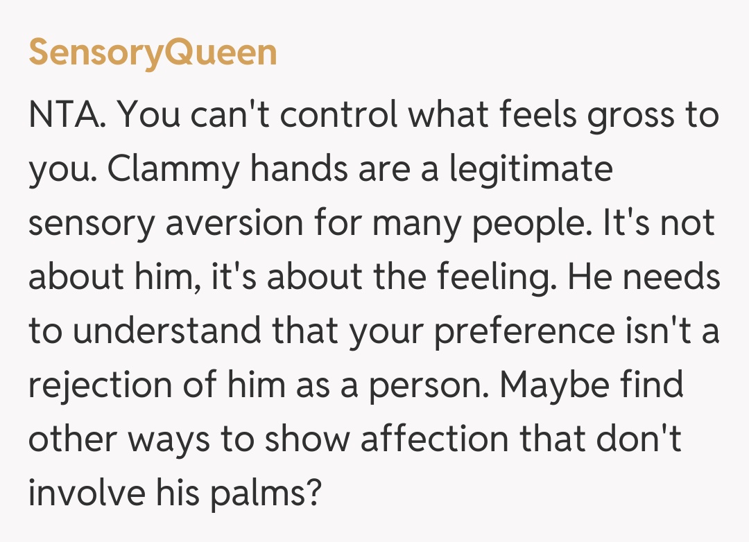 Comentariu de la SensoryQueen