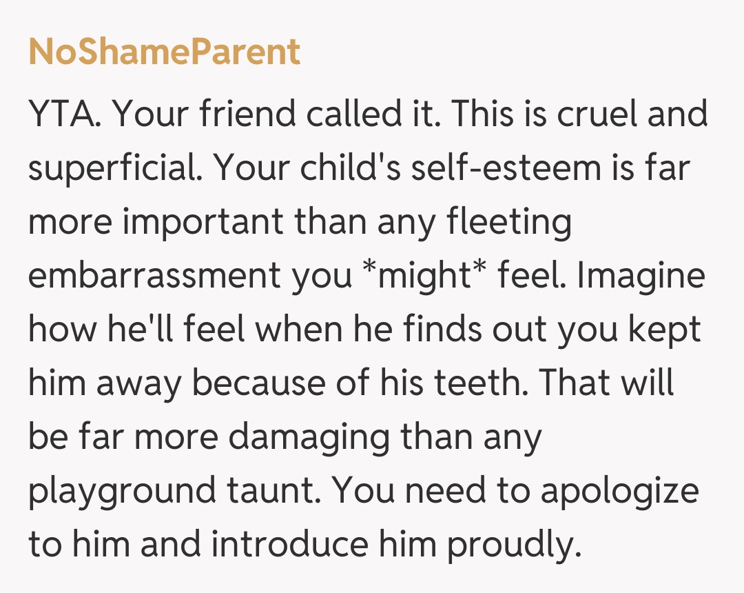 Comentariu de la NoShameParent