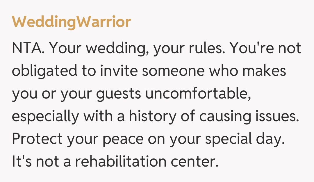 Comentariu de la WeddingWarrior