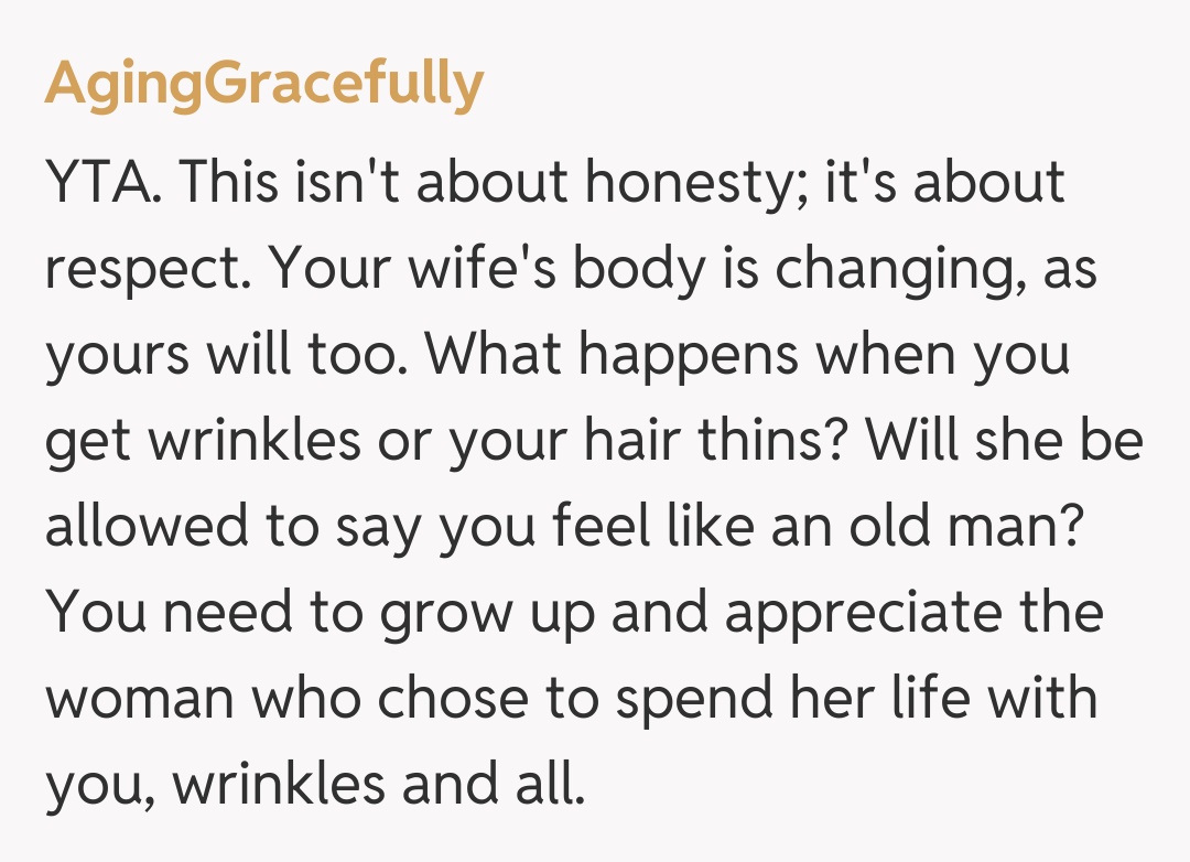 Comentariu de la AgingGracefully