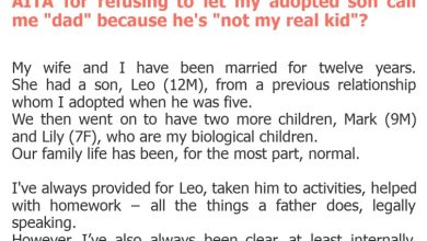 Photo of AITA for refusing to let my adopted son call me “dad” because he’s “not my real kid”?