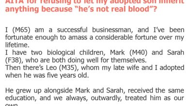 Photo of AITA for refusing to let my adopted son inherit anything because “he’s not real blood”?