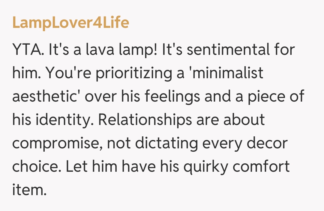 Comentariu de la LampLover4Life