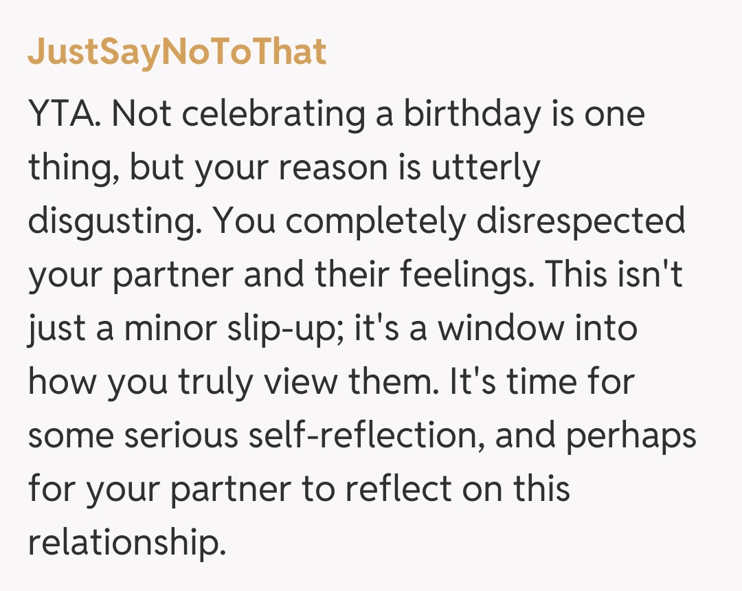 Comentariu de la JustSayNoToThat