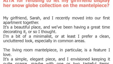 Photo of AITA for refusing to let my girlfriend display her snow globe collection on the mantelpiece?