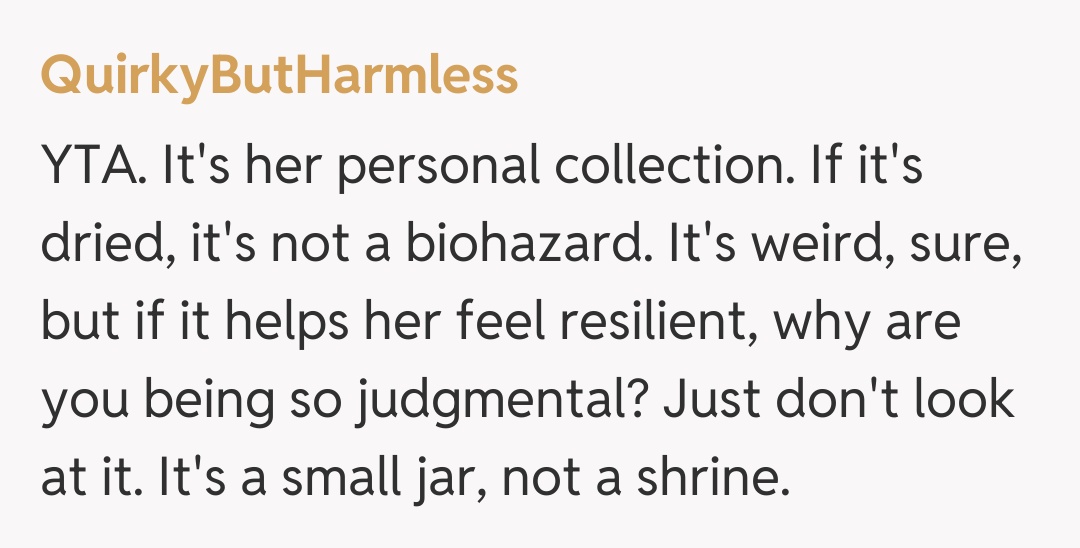 Comentariu de la QuirkyButHarmless