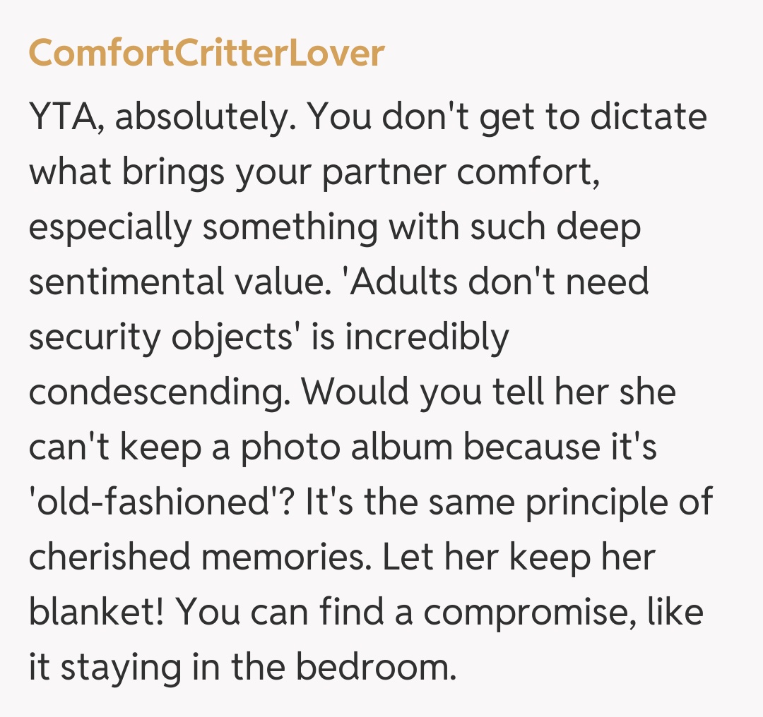 Comentariu de la ComfortCritterLover