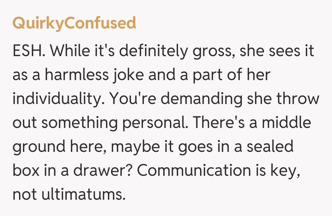 Comentariu de la QuirkyConfused