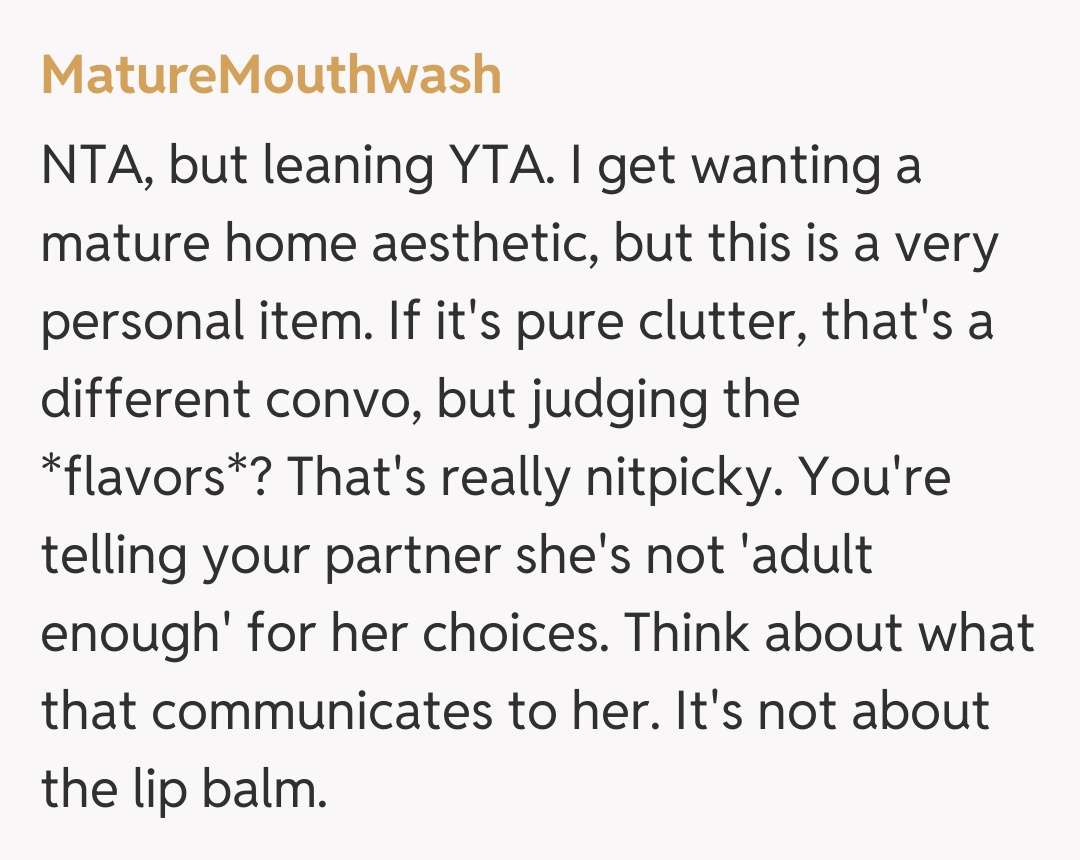 Comentariu de la MatureMouthwash