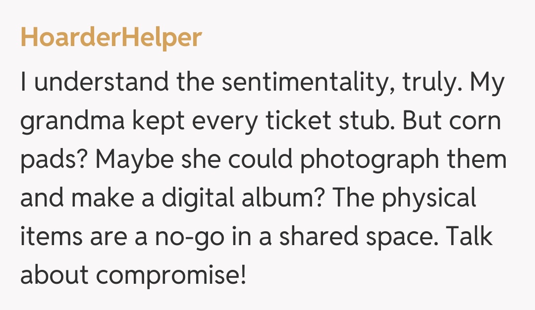 Comentariu de la HoarderHelper