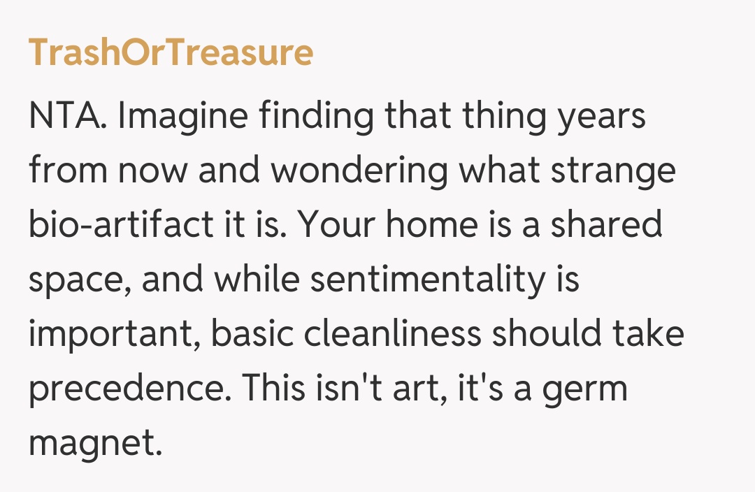 Comentariu de la TrashOrTreasure