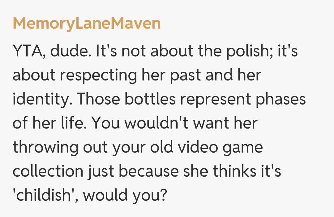 Comentariu de la MemoryLaneMaven