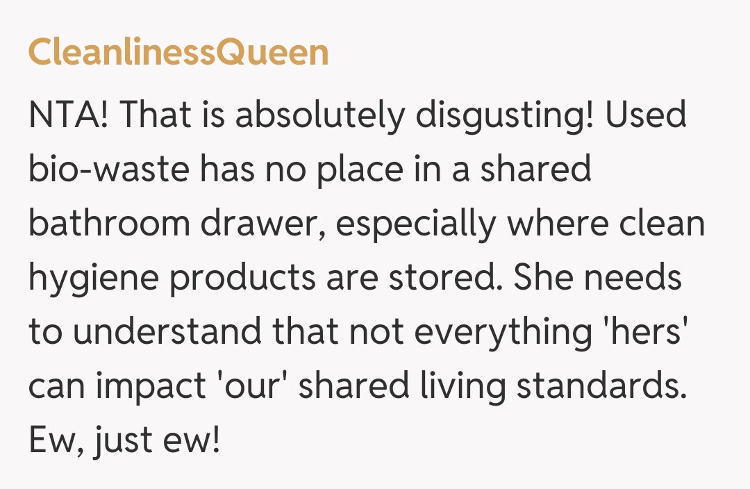 Comentariu de la CleanlinessQueen