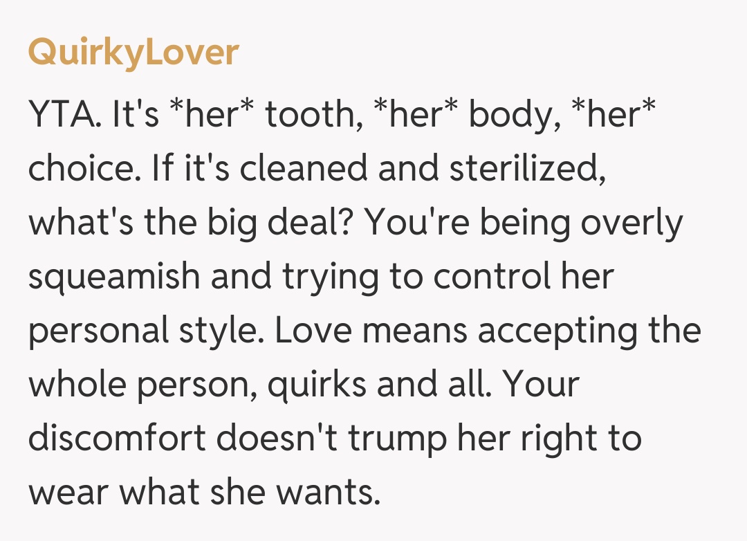 Comentariu de la QuirkyLover