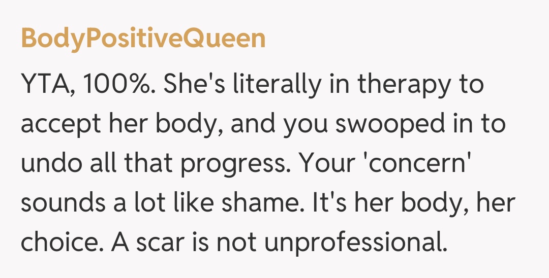 Comentariu de la BodyPositiveQueen