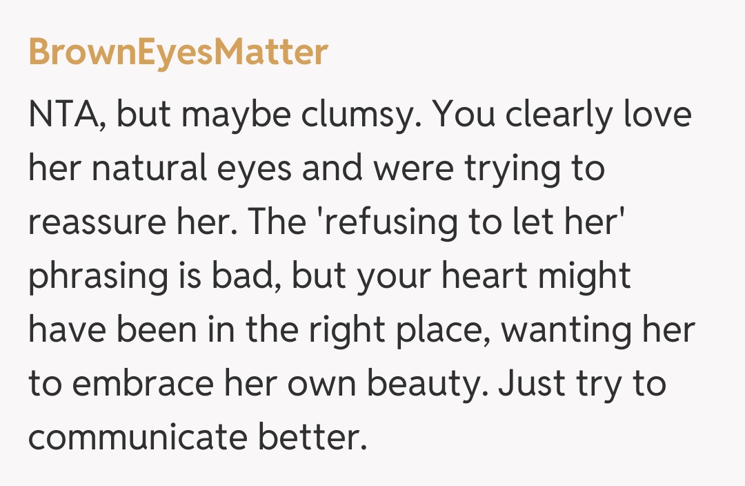 Comentariu de la BrownEyesMatter